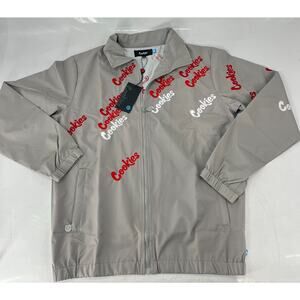 Cookies Sf Triple Beam Jacket Authentic Gray/Red/White NWT Men's Small